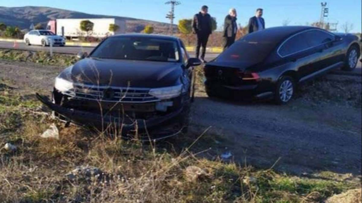 Akşener'in konvoyunda kaza