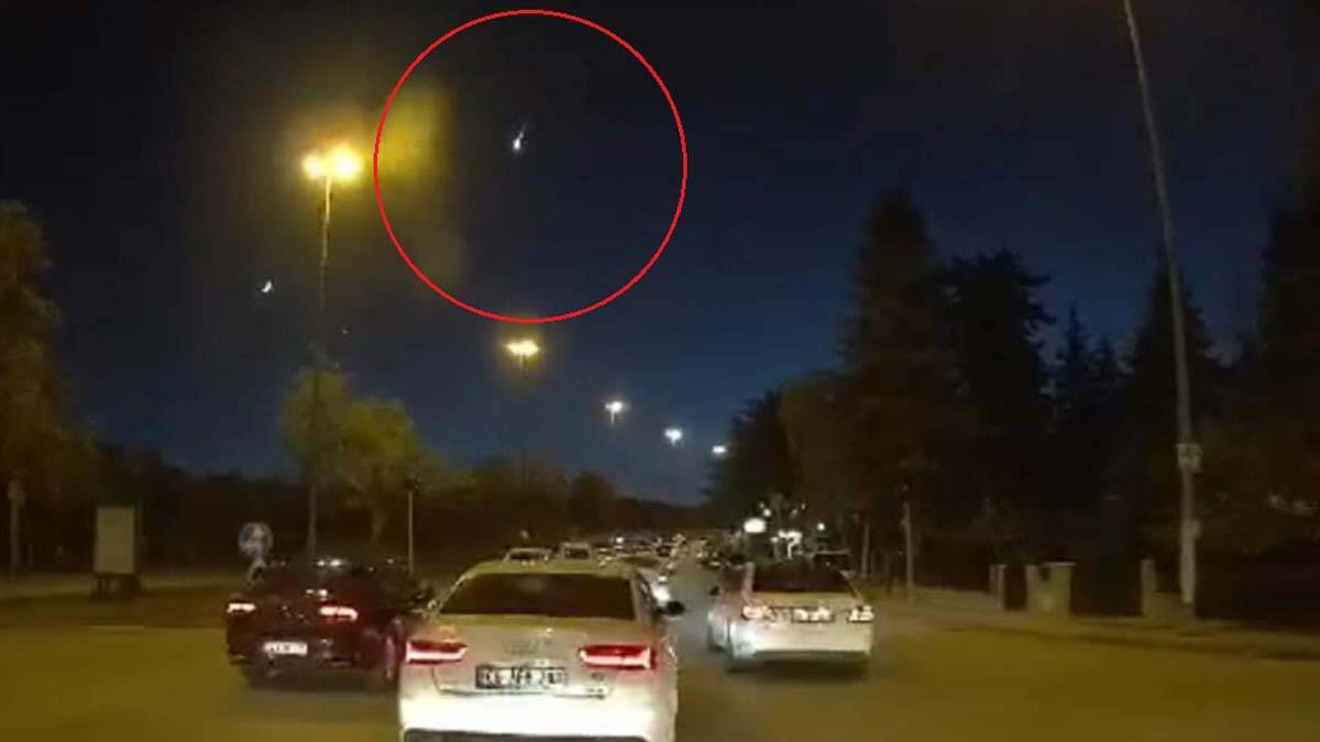 Ankara'da ışık hüzmesi Meteor mu?