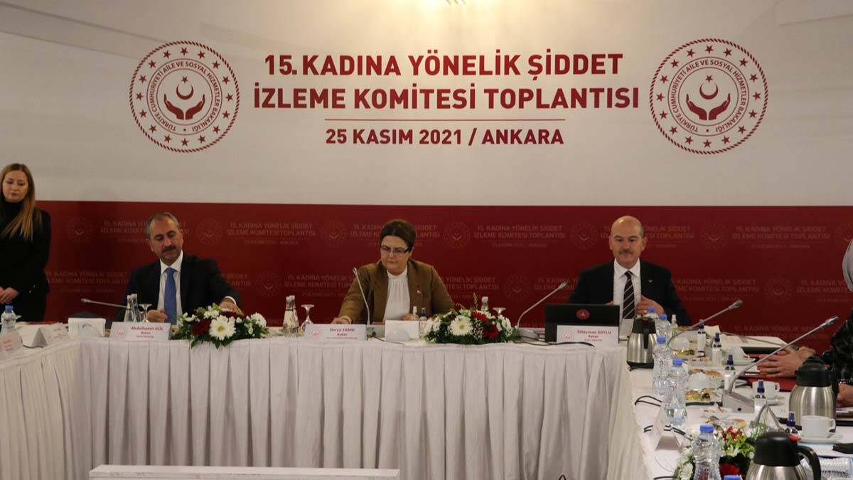 Bakanlar kadına şiddet izleme toplantısında buluştu