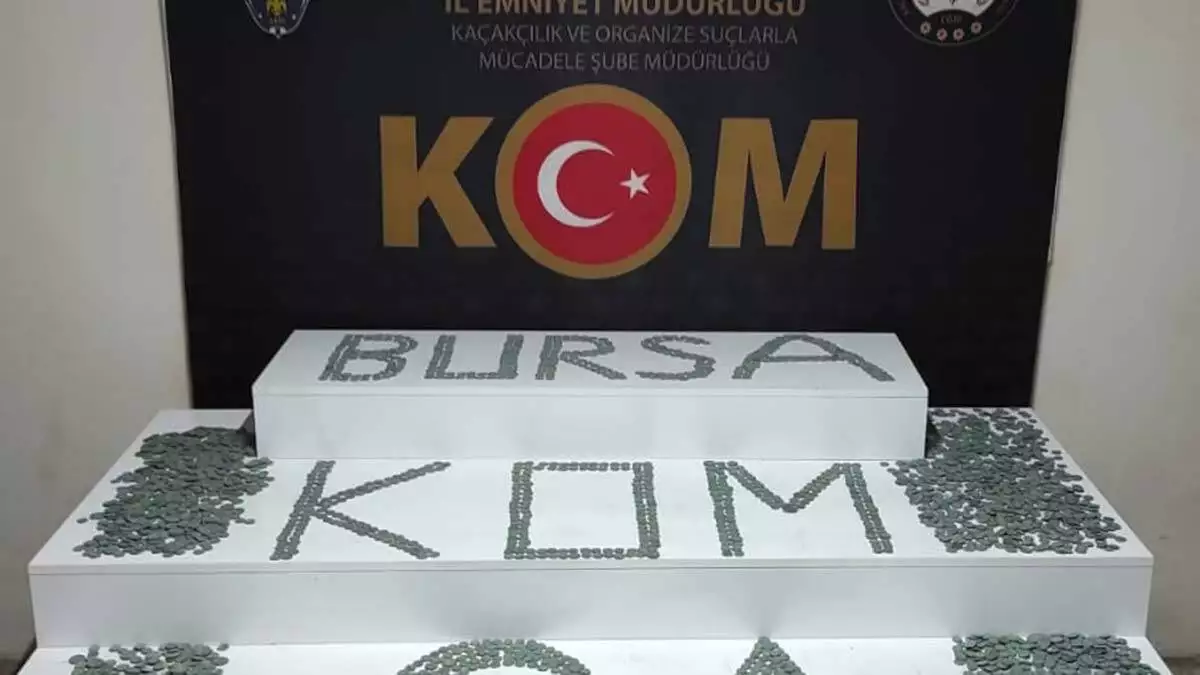 Bursa'da operasyonda 3 bin sikke ele geçirildi