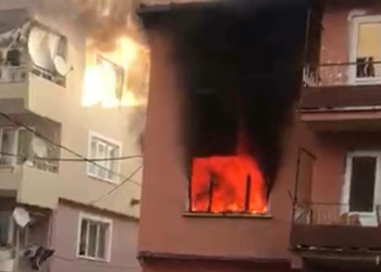 Bursa'nın Gemlik ilçesinde dairede korkutan yangın