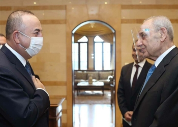 Çavuşoğlu Lübnan'da meclis başkanı ile görüştü