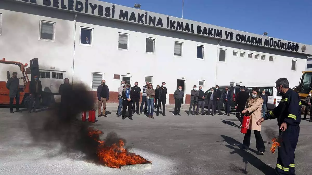 Yenimahalle'de yangın tatbikatı