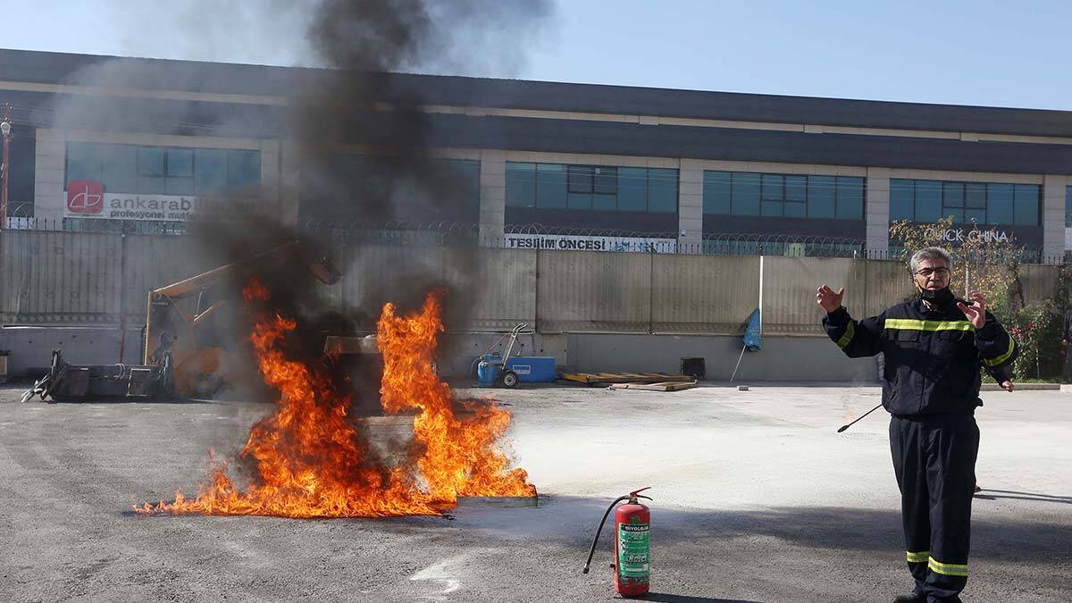 Yenimahalle'de yangın tatbikatı