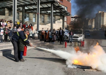Yenimahalle kreşlerinde yangın tatbikatı