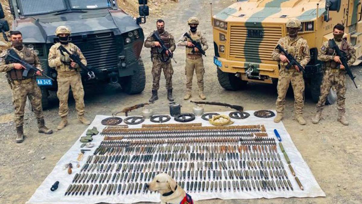 Eren Kış-4 operasyonunda mühimmatlar ele geçirildi