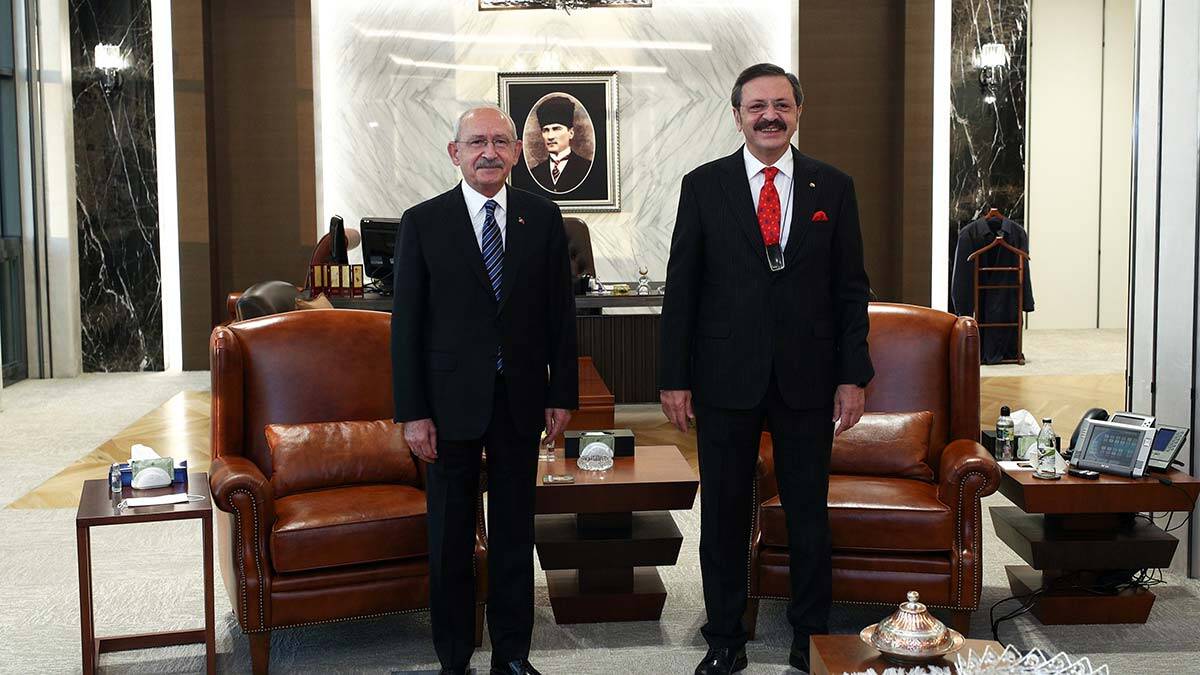 Kılıçdaroğlu TOBB Başkanı'nı ziyaret etti