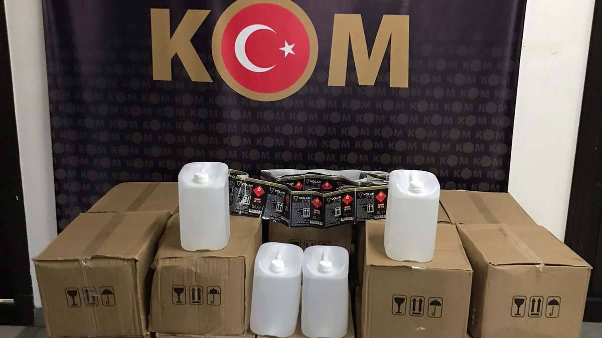 Mersin'de 655 litre etil alkol ele geçirildi