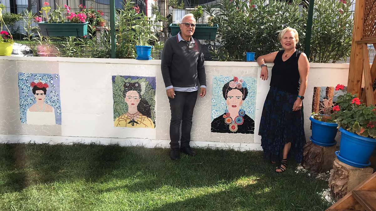 " Eşimle birlikte 57 mozaik portre yaptık "