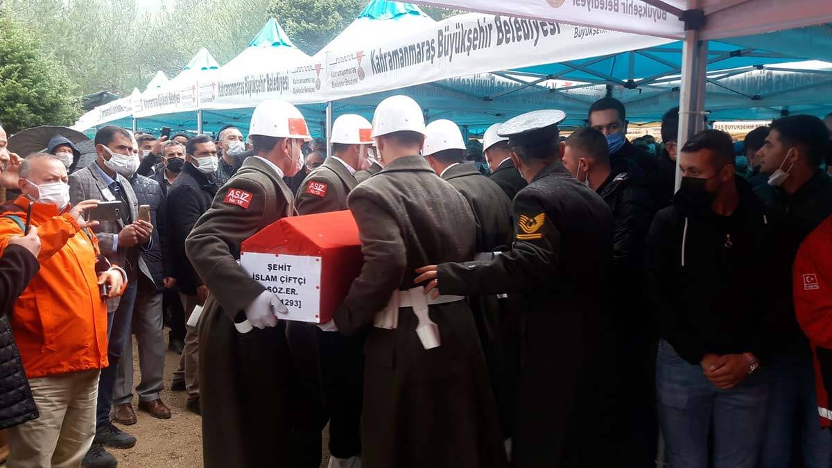 Piyade Sözleşmeli Er İslam Çiftçi memleketi Kahramanmaraş'ın Andırın ilçesinde toprağa verildi