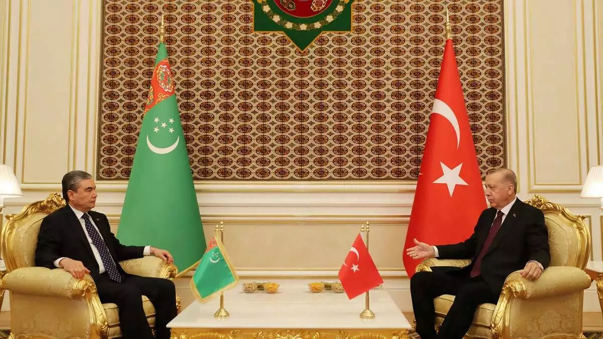 Cumhurbaşkanı erdoğan, türkmenistan devlet başkanı gurbangulu berdimuhamedov ile baş başa görüştü