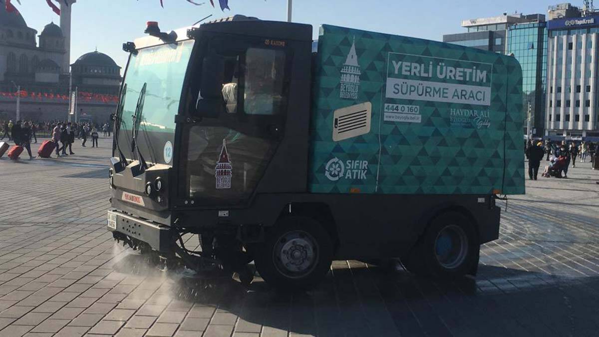 Yerli üretim süpürge makinesi ile 12 milyon tasarruf