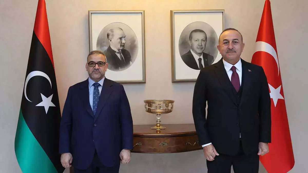 Çavuşoğlu libya devlet yüksek konseyi başkanı ile görüştü