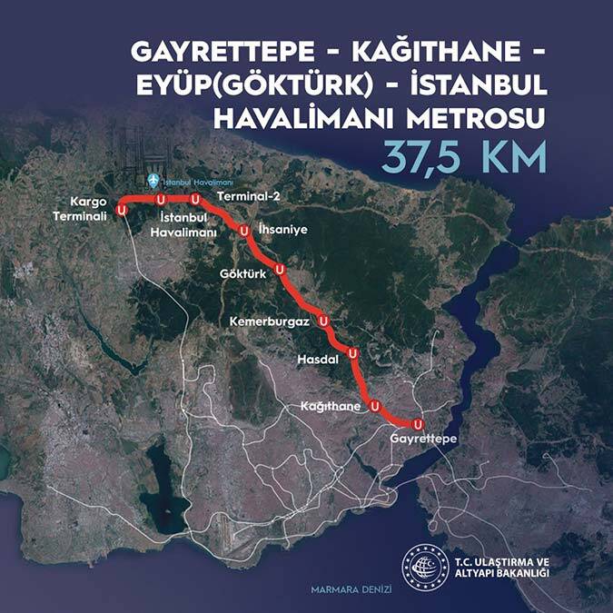 Gayrettepe-Havalimanı metro hattında test sürüşü