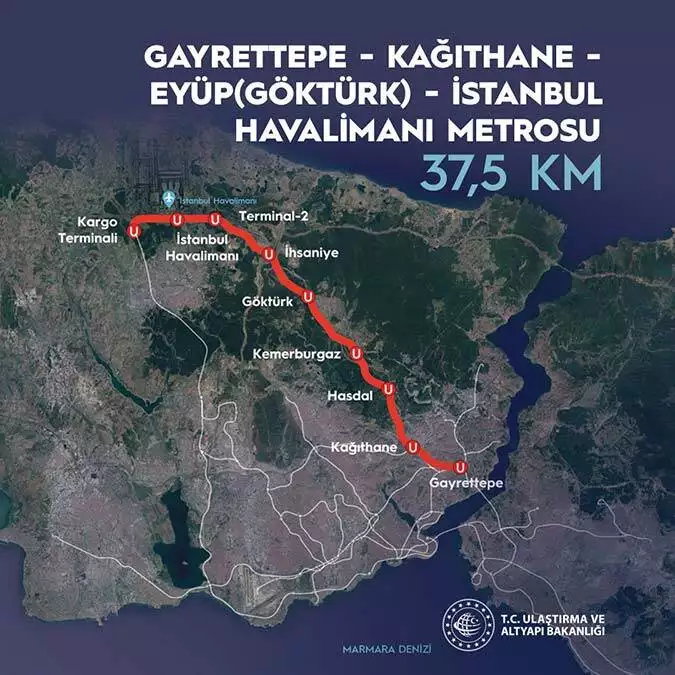 Gayrettepe-havalimanı metro hattında test sürüşü