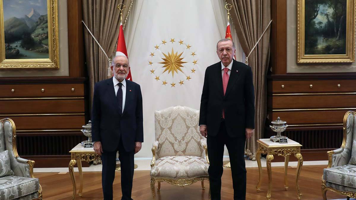 Erdoğan Karamollaoğlu'nu kabul etti