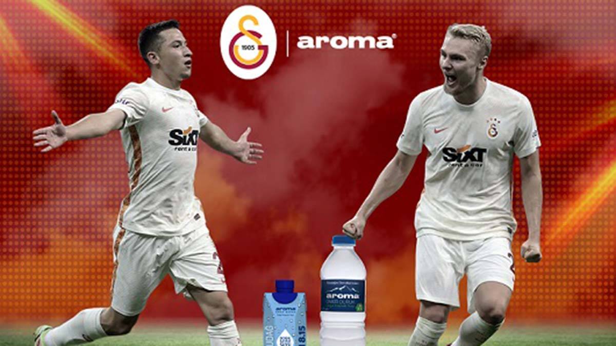 Galatasaray'ın resmi su sponsoru aroma oldu