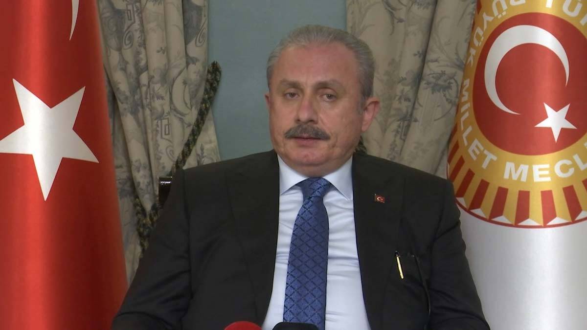 Şentop Madrid'de basınla bir araya geldi