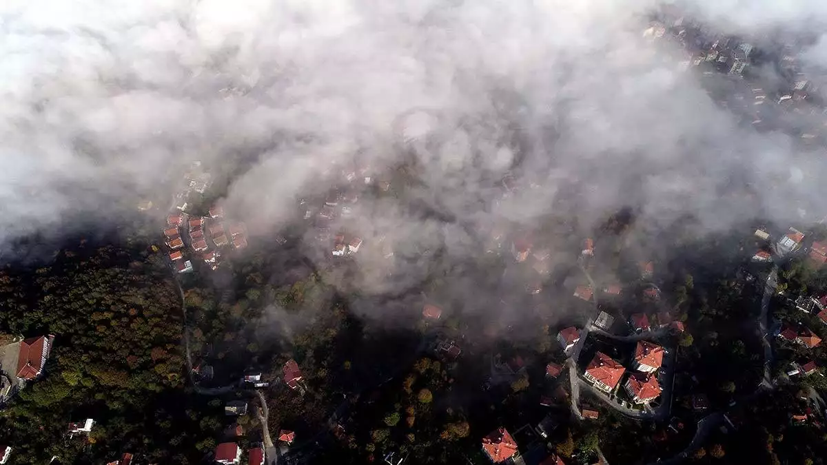 Zonguldak'ta sis dronla görüntülendi
