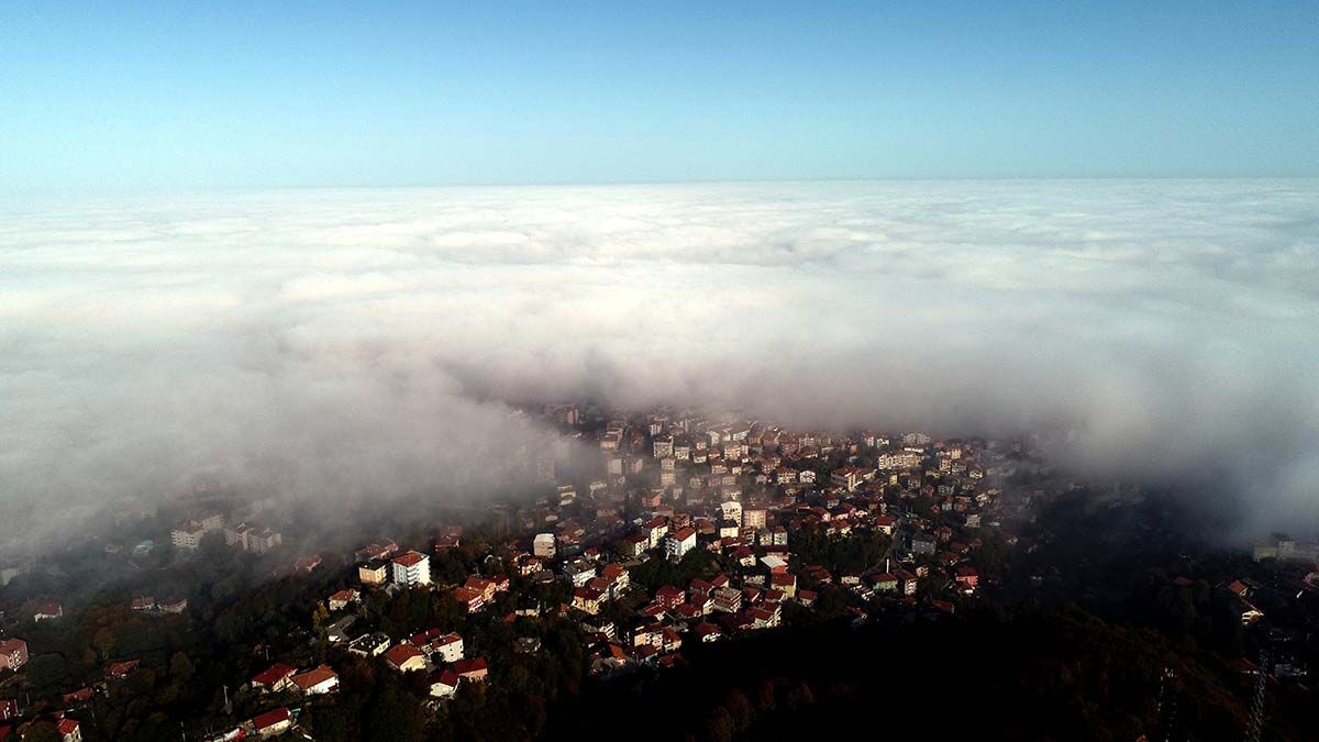 Zonguldak'ta sis dronla görüntülendi