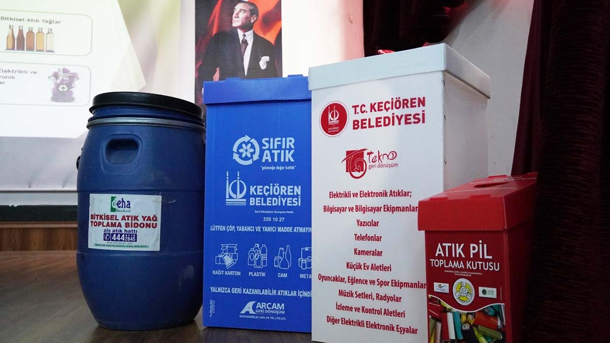 Mecidiye İlkokulu'nda çevre ve geri dönüşüm eğitimi