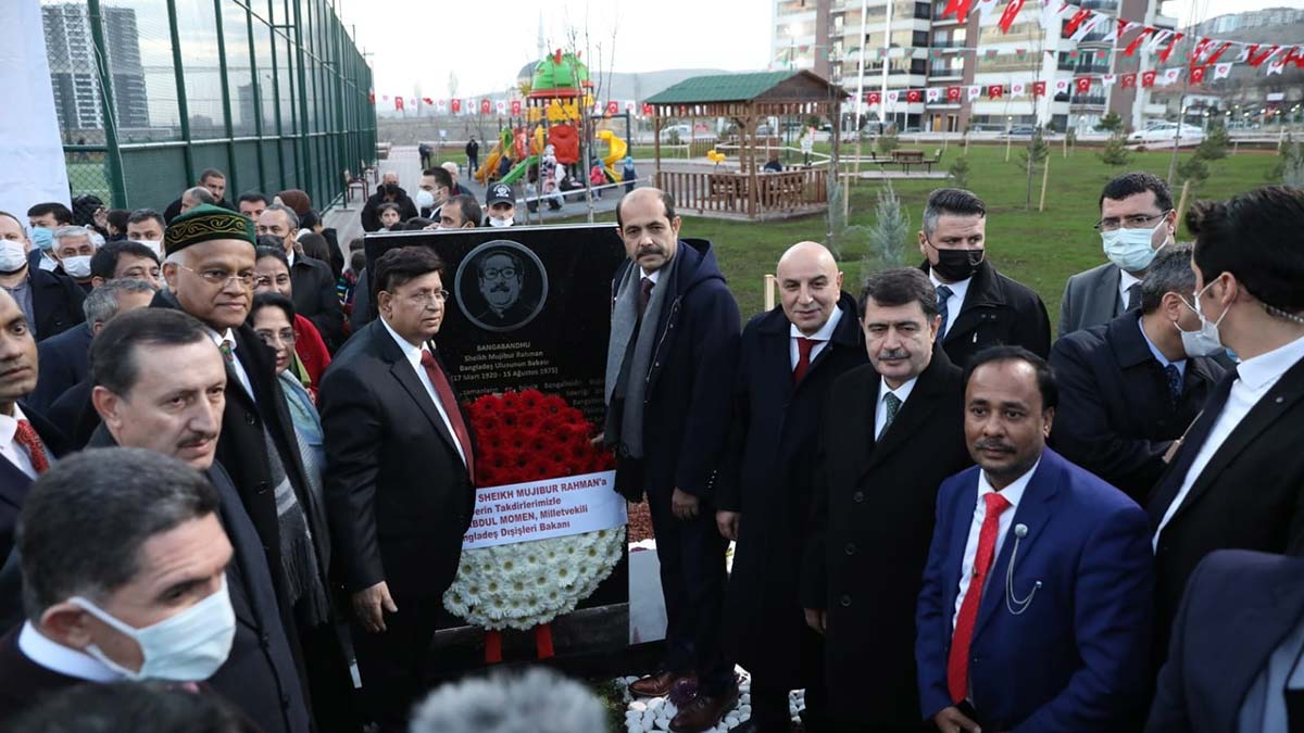 Mujibur Rahman parkı Keçiören'de açıldı