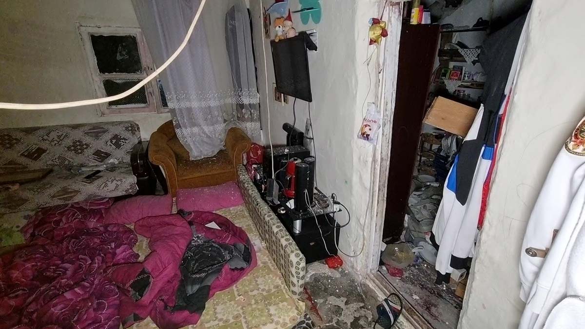 Adana'da 40 yaşındaki ağaç, yağmurlu havanın etkisiyle 12 kişinin yaşadığı bitişik iki müstakil evin üzerine devrildi.