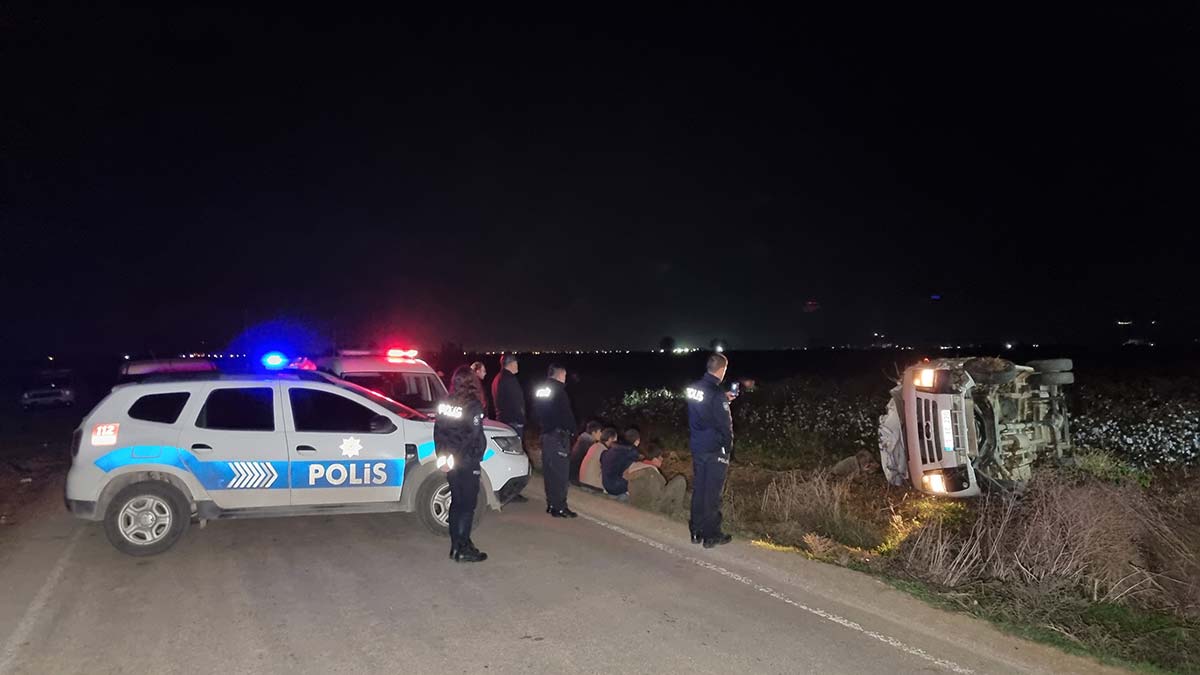 Adana'da kaçak göçmenler kaçarken yakalandı