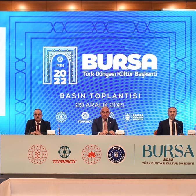 Programda, Türk Dünyası Kültür Başkenti Bursa’nın logosunun da tanıtımı yapıldı.