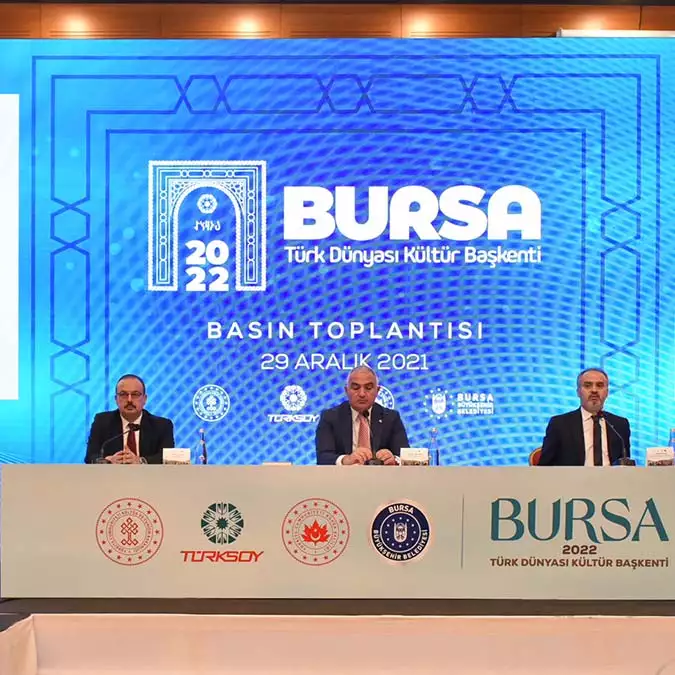 Programda, türk dünyası kültür başkenti bursa’nın logosunun da tanıtımı yapıldı.