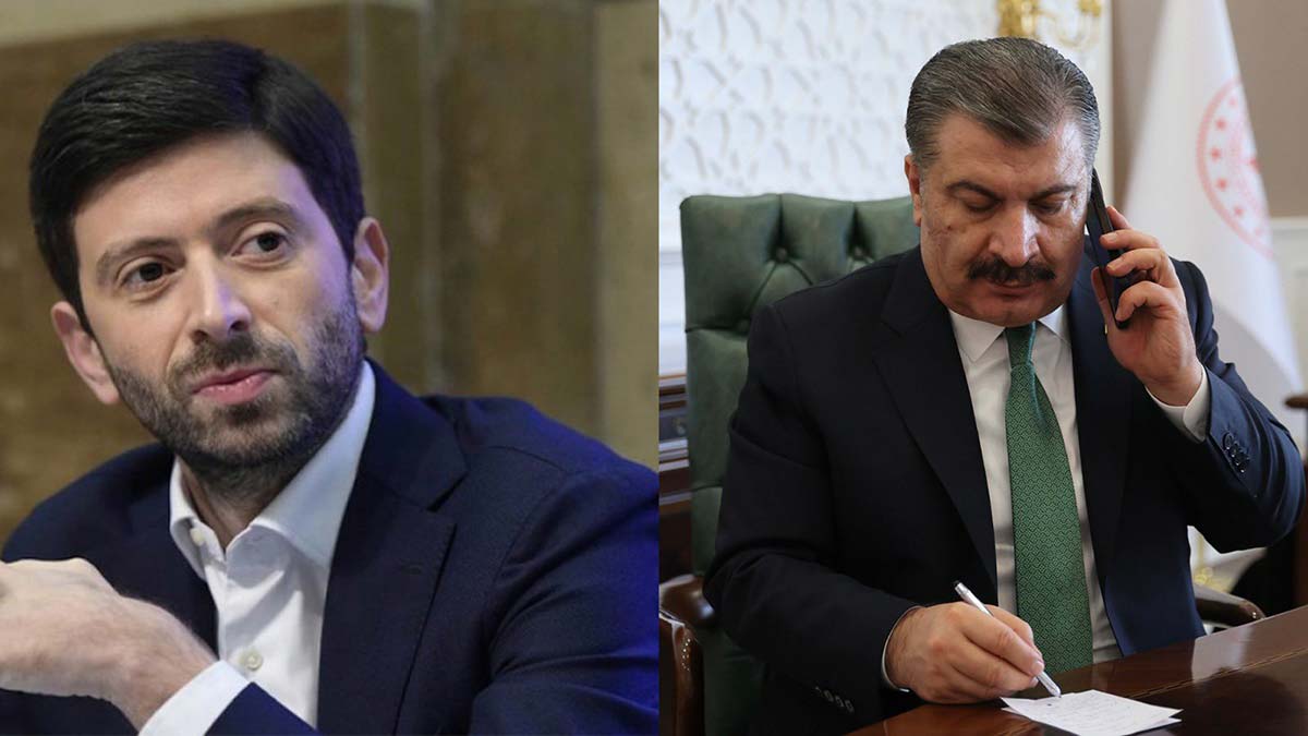 Bakan Koca İtalya Sağlık Bakanı ile görüştü