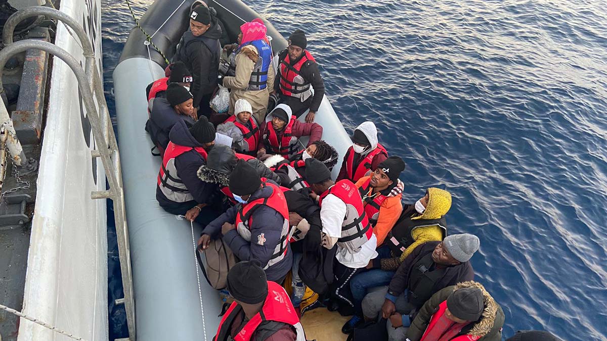 Bodrum açıklarında 56 kaçak göçmen kurtarıldı