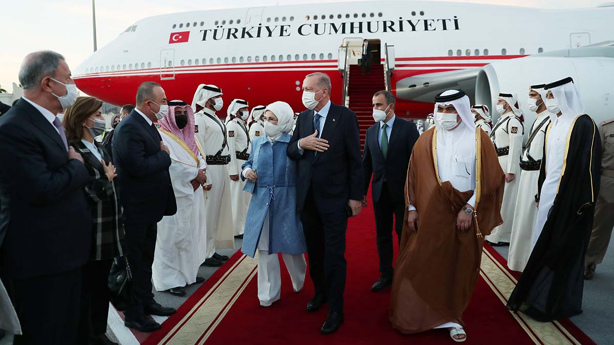 Cumhurbaşkanı Erdoğan Katar'ın başkenti Doha'da