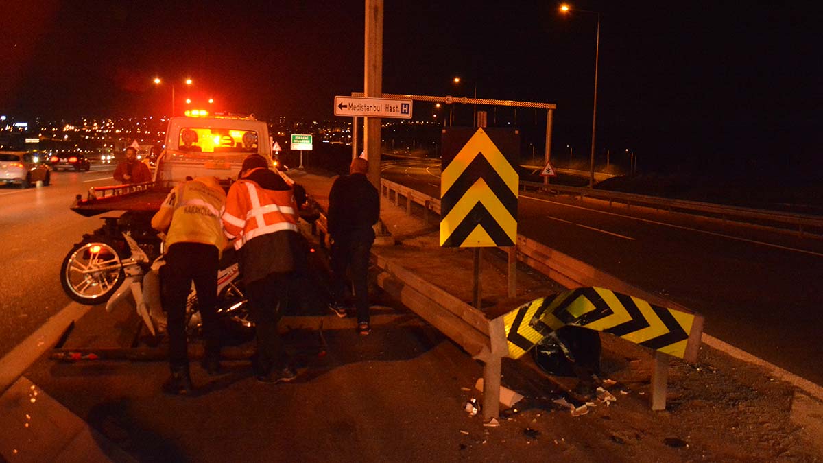 Eyüpsultan'da motosiklet sürücüsü hayatını kaybetti