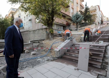 Yenimahalle'de merdivenlere modern dokunuş