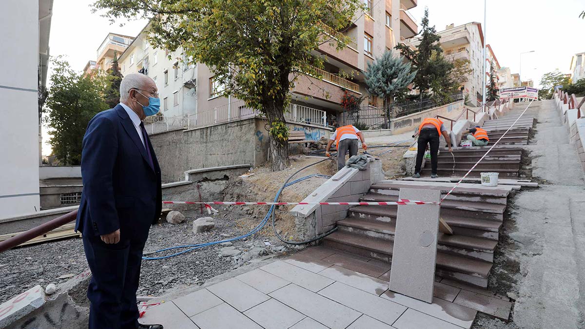 Yenimahalle'de merdivenlere modern dokunuş