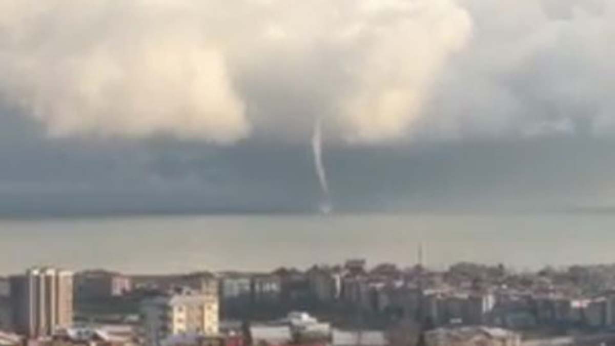 Giresun'da yağan sağanak sonrası hortum görüldü