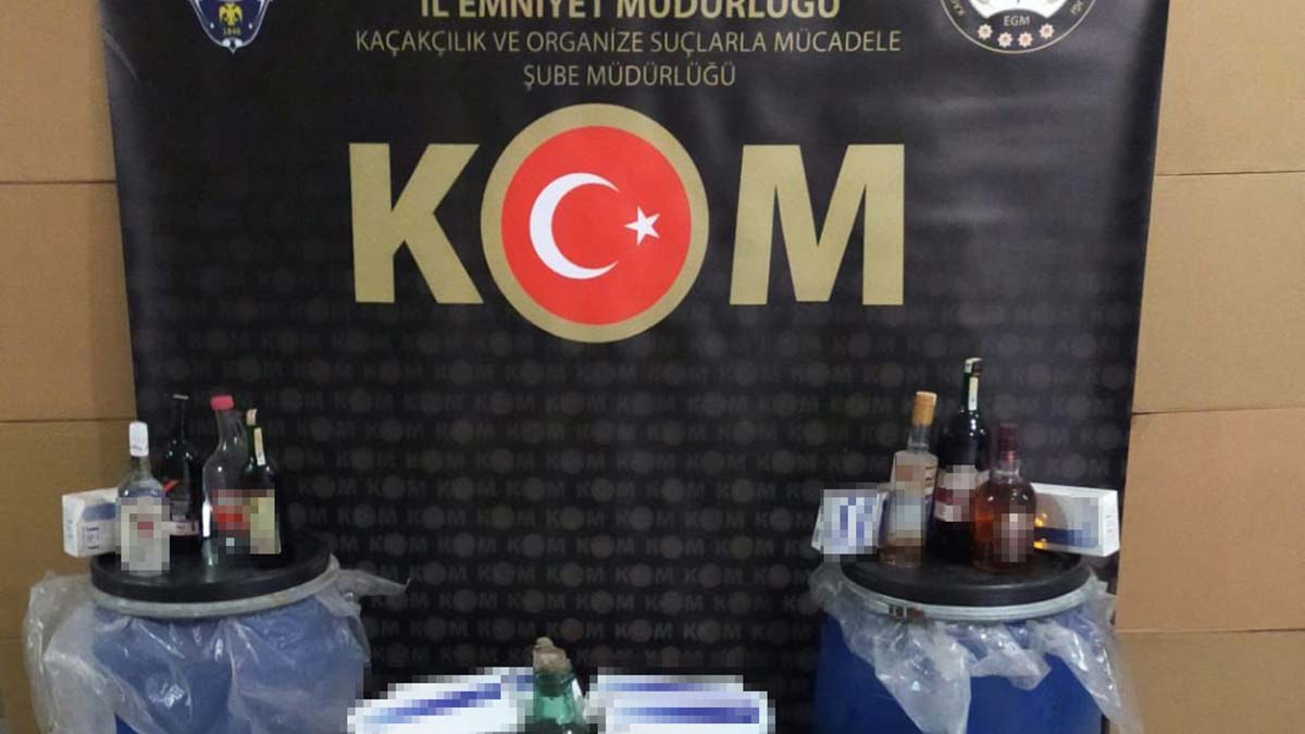 Hatay'da sahte içki operasyonunda 4 gözaltı