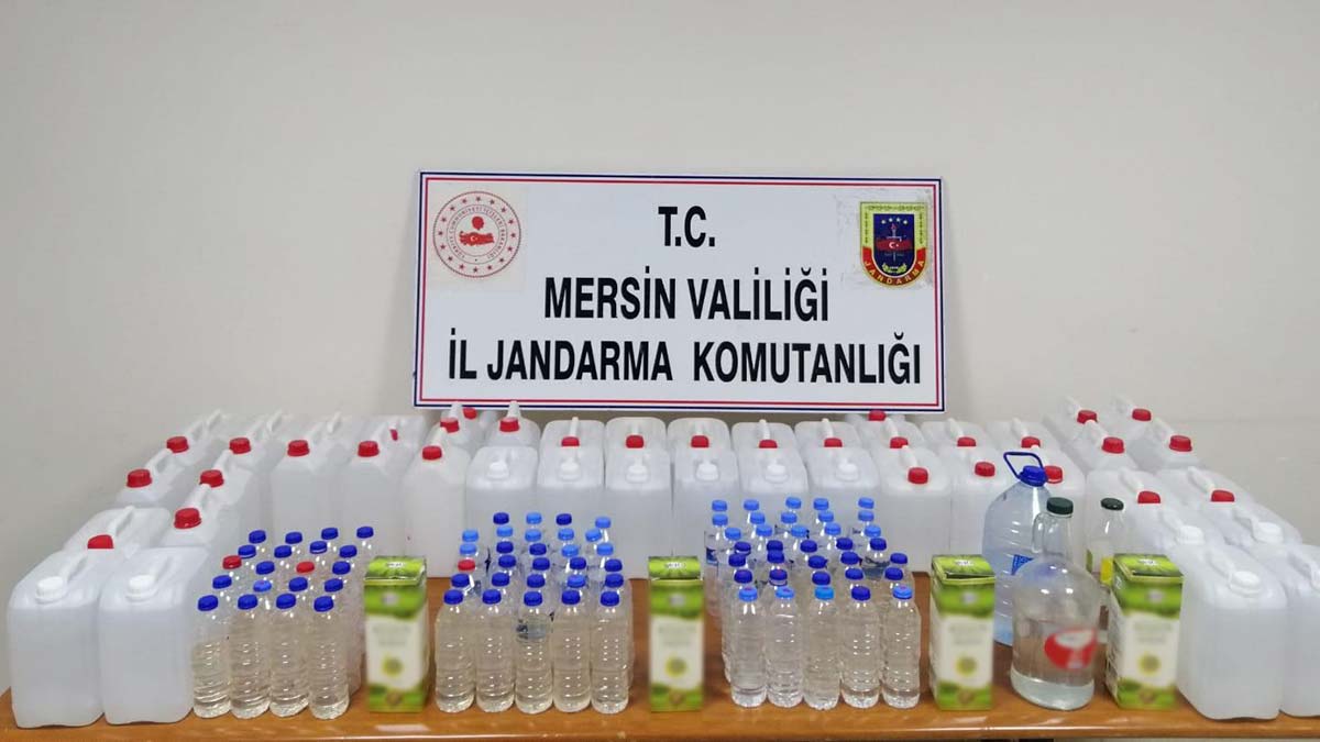 Mersin'de sahte içki operasyonu: 5 gözaltı
