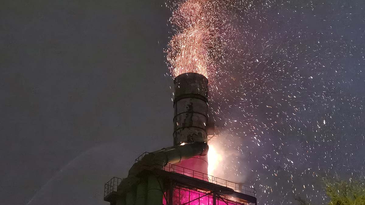 Orman ürünleri fabrikasında yangın çıktı