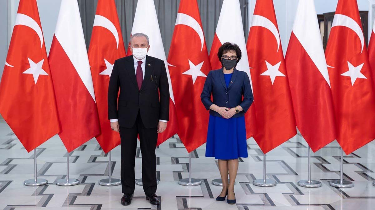 Şentop, Polonya Meclis Başkanı ile bir araya geldi