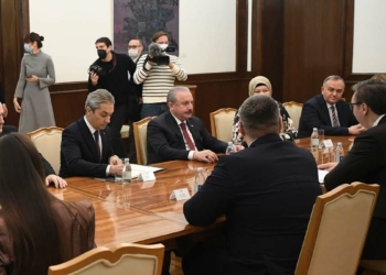 Şentop, Sırbistan Cumhurbaşkanı Vuçiç ile görüştü