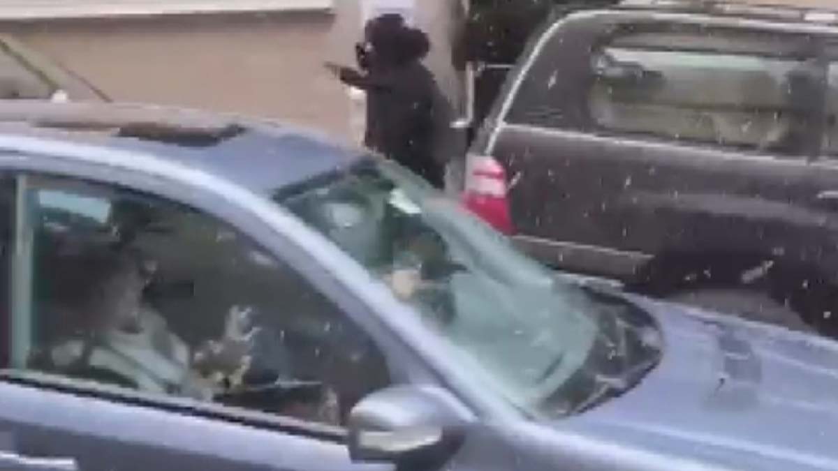 Şişli'de kısa süreli kar yağdı