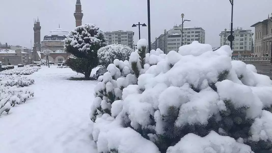 Sivasta kar yagisiyla birlikte kent beyaza burundu - yerel haberler - haberton