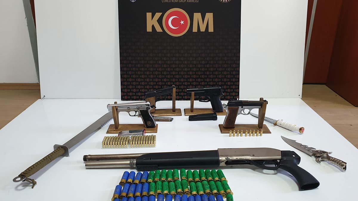 Tekirdağ'da silah ticareti yapanlara operasyon
