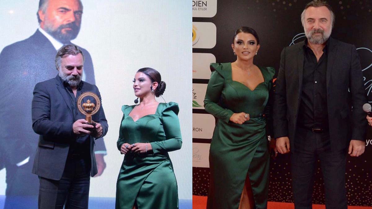 Oktay Kaynarca Oya Ulucan'dan ödülünü aldı!