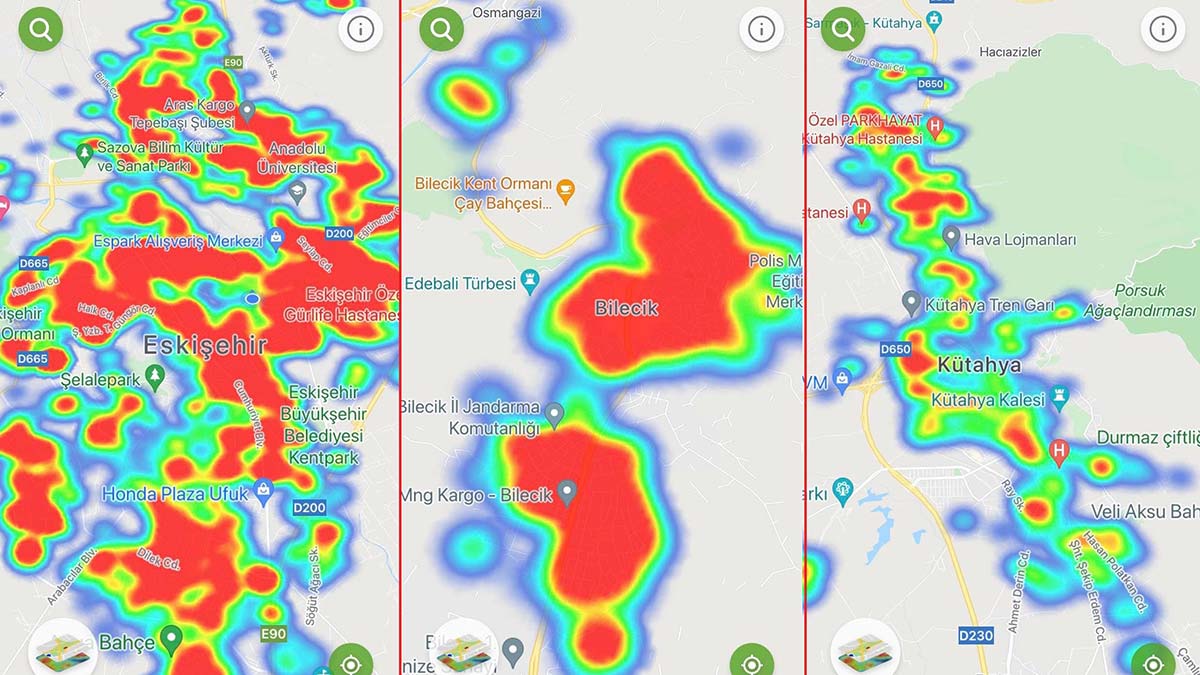 Eskişehir'de harita tamamen kızardı