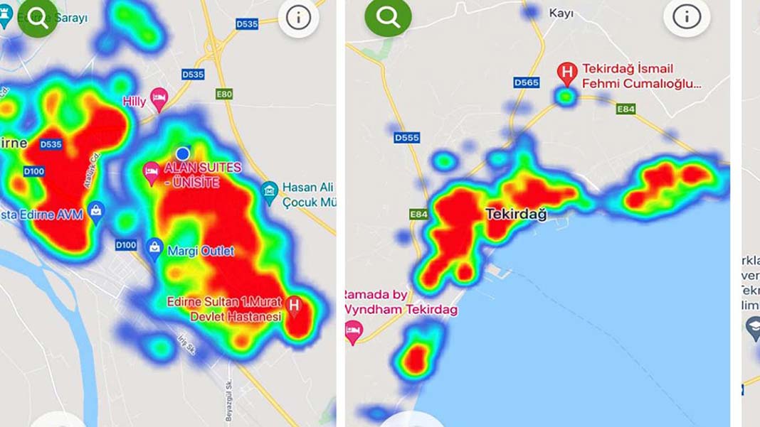 Edirne’nin 278,59 olan vaka sayısı 311,95’e, Tekirdağ’ın 336,43 olan vaka sayısı 358,63'e, Kırklareli’nin 456,13 olan vaka sayısı ise 467,747'ye yükseldi