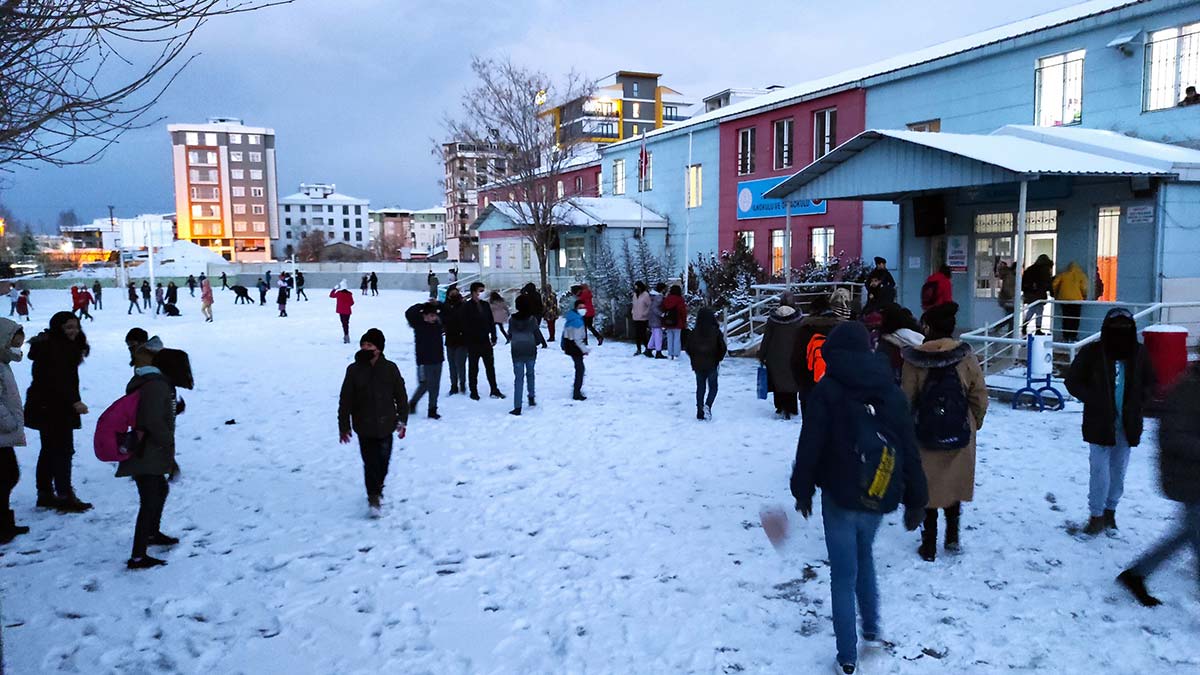 Van merkeze mevsimin ilk karı yağdı