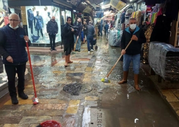 Yağış sonrası Küçük Demirhan İşhanı'nı su bastı
